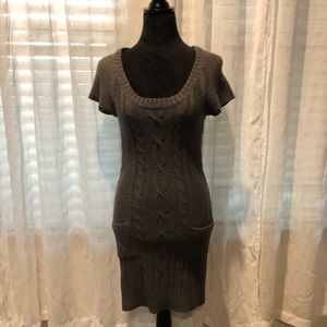 Gray sweater dress